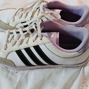 Adidas Women's White and Black Sneakers